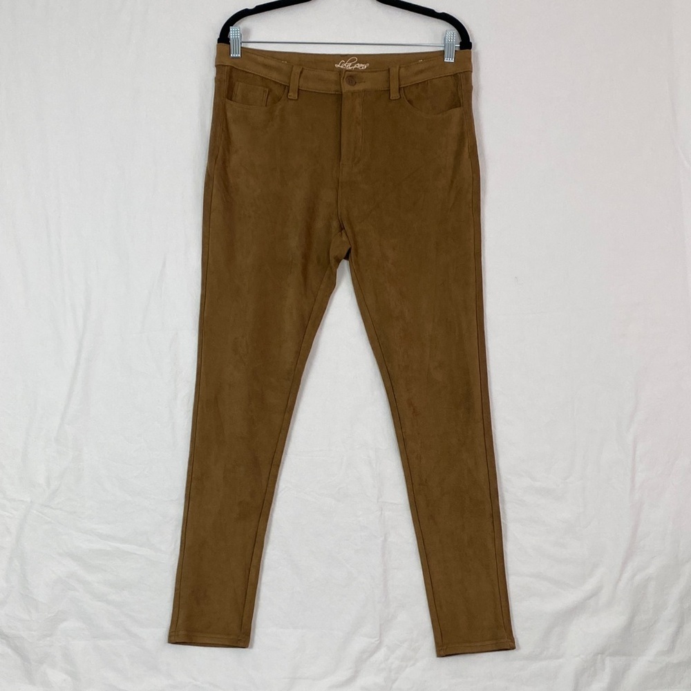 Lola Jeans Isabel SCML Mid Rise Skinny Faux Suede Pants